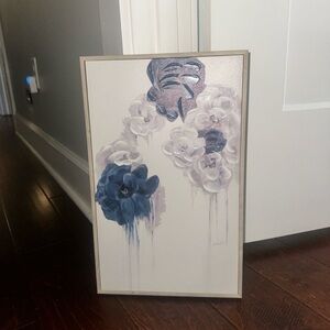 Hobby Lobby Blue and White Floral Wall Art